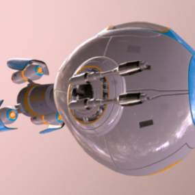 एक्सप्लोरर साइंस-फाई स्पेसशिप डिज़ाइन 3डी मॉडल