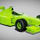 F1 Racing Car Green Color