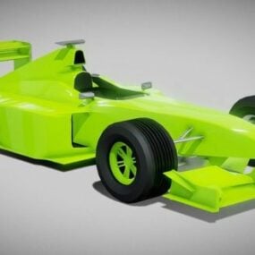 F1 रेसिंग कार हरा रंग 3डी मॉडल