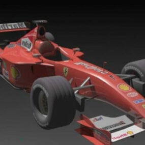 Coche de carreras Ferrari F1 modelo 3d
