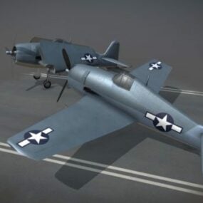 F6f航空機3Dモデル