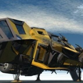 Alien rymdskepp 3d-modell