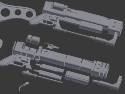 Printable Fallout 4 lasergevær split