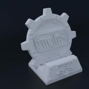 Printable Fallout Themed Phone Dock 3d model
