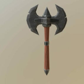 Fantasy War Axe Weapon 3d-modell