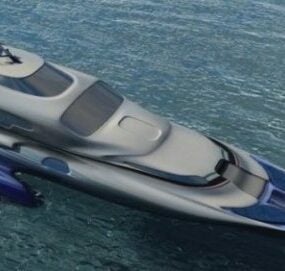 Luksusowy model jachtu Fantasy 3D