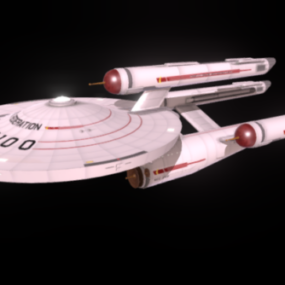 Nave espacial de ciencia ficción clase Federación modelo 3d