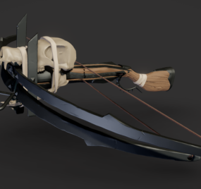 Wooden Crossbow 3d model