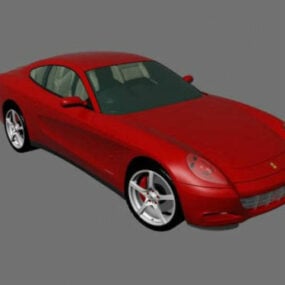 Red Ferrari Scaglietti Car 3d model