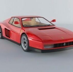 Старий автомобіль Ferrari Testarossa 1984 3d модель