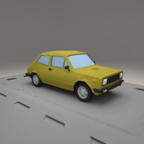 Lowpoly Auto Fiat 127a 3D-model