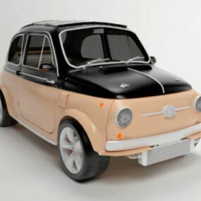 Fiat 500 Vintage Car 3d model