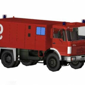 Camión de bomberos alemán modelo 3d