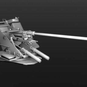 Flak 37 Gun Weapon 3d-malli