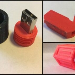 Tulostettava Flash Drive Case Design Project 3D-malli