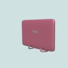 Smart TV plana cor de rosa