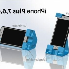 โมเดล 6 มิติ Iphone 7 3 แบบพลิกได้สำหรับพิมพ์