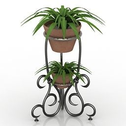 Flower Pot Classic Stand 3d model