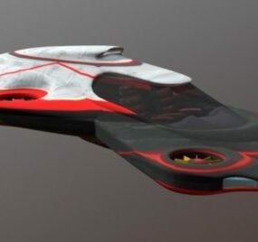 Modelo 3D de design de carro voador