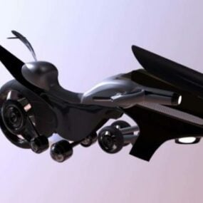 مركبة تحلق دراجة نارية مفهوم نموذج 3D