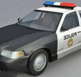 Samochód policyjny Ford Crown Model 3D