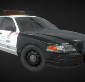 Coche de policía Ford Crown Victoria modelo 3d