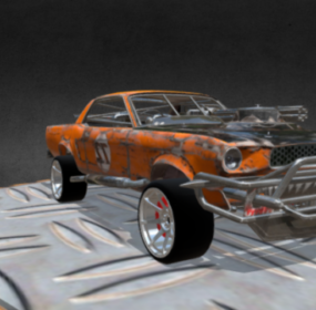 Red Ford Mustang Car Concept 3d model