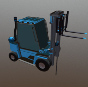 Wózek widłowy Lowpoly Model 3D ciężarówki przemysłowej
