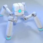 Conception de robot de science-fiction à quatre pattes