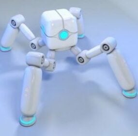 Four Legs Sci-fi Robot Design 3d model