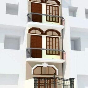 Front Of City House 3d model