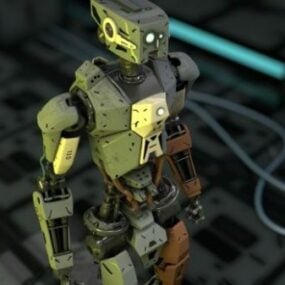 Rigged Human Robot Design 3d model