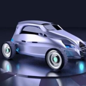 Modelo 3D de energia elétrica do carro futuro