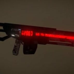 Fusil d'assaut à arme futuriste modèle 3D