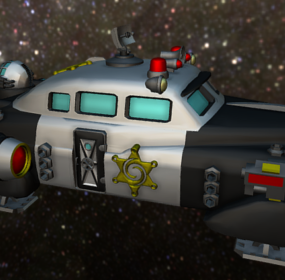 Galactic Police Ship Vehicle 3d-model