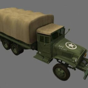 Modelo 3d de veículo caminhão do exército