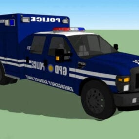 Ciężarówka policyjna pogotowia ratunkowego Model 3D