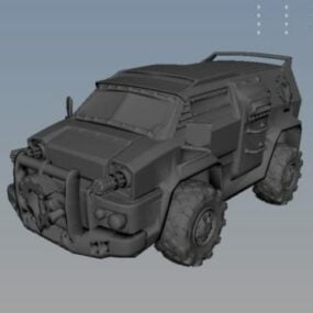 Model 3D zabytkowego samochodu kempingowego Vw