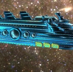 Розкішний космічний корабель Galactic Empress 3d модель