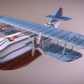 Game Flying Circus Airplane 3d model