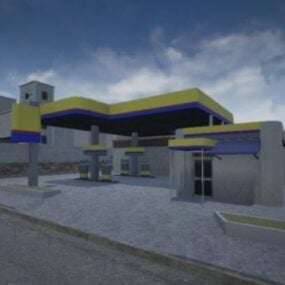 Stacja lekkiego budynku Model 3D