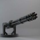 Military Gatling Gun Turret Weapon