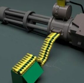 Modello 3d dell'arma Gattling Gun