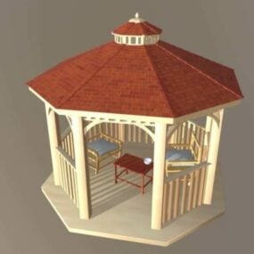 Modelo 3D do antigo edifício Western Gazebo