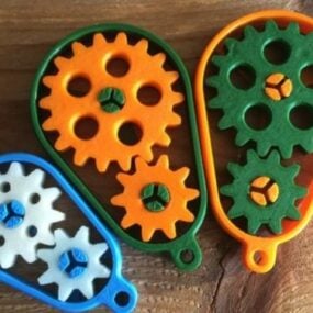 Printable Gearbox Keychain Xl 3d model