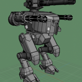 Savaş Robotu Karakter Tasarımı 3d modeli