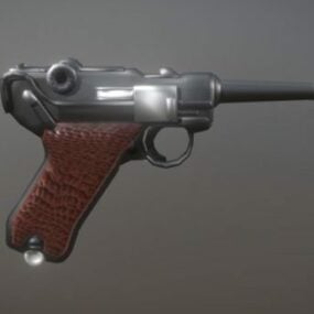 German Lugar Gun Weapon 3d model