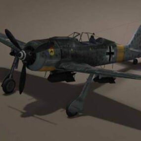 Avion allemand Fw-190 modèle 3D