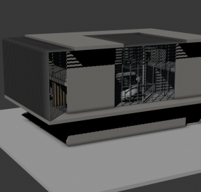 3д модель Стеклянного Дома Дизайн
