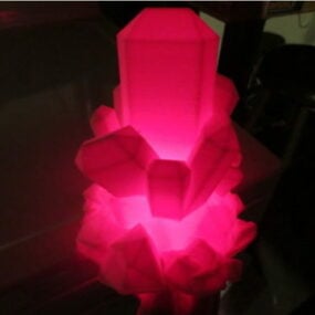 Printable Glowing Crystal Rock Nightlight 3d model